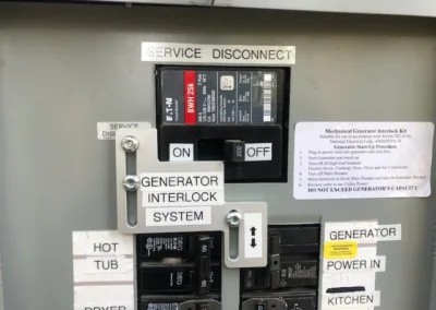 A service disconnect switch on a power box.